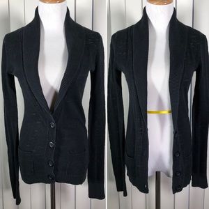 DONATED Black cotton cardigan